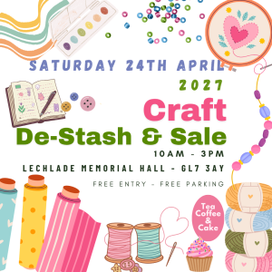 Saturday 24th April 2027: Craft De-Stash & Sale