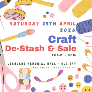 Saturday 25th April 2026: Craft De-Stash & Sale