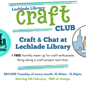Lechlade Library Craft Club - 2nd Tuesday Monthly - FREE