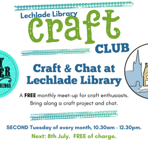 Lechlade Library Craft Club - 2nd Tuesday Monthly - FREE