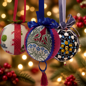 Fancy Fabric Christmas Baubles