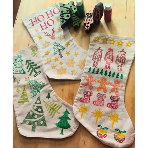 Saturday 13th December: Block Printed Christmas Stockings