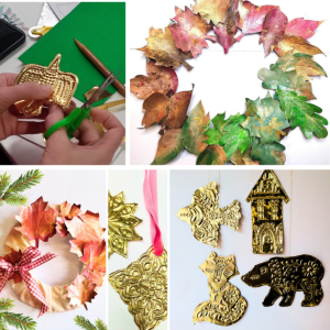 Saturday 5th December: Hand Embossed Decorations & Leafy Wreaths