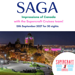 September 2027: 30 Night Supercraft Cruise